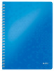 блокнот leitz wow 46380036 a4 pp 80л клетка твердая обложка спираль двойная синий