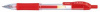 ручка гелев. автоматическая zebra sarasa (46730) d=0.5мм красн. черн. сменный стержень линия 0.3мм резин. манжета красный