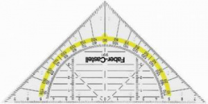 угольник-транспортир faber-castell комби 177091