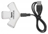 Разветвитель USB 2.0 Buro BU-HUB3-0.5-U2.0-Paw 3порт. белый