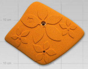 Зацеп полиэфирный для скалолазания 1 шт. Квадрат с цветами