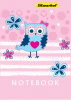 блокнот silwerhof 731179-17 40л. клет. а7 совушки 4диз. мел.карт. скрепка