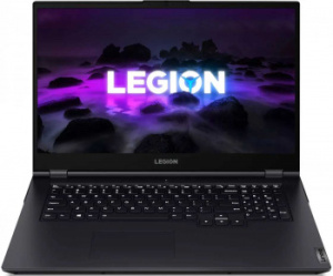 ноутбук lenovo legion 5 17ith6h core i5 11400h 16gb ssd512gb nvidia geforce rtx 3060 6gb 17.3" fhd (1920x1080) noos dk.blue wifi bt cam (82jm000crk)