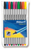 ручка капиллярная pelikan office fineliner 96 (pl940676) 0.4мм игловидный пиш. наконечник пластик ассорти/серый ассорти чернила пластик.упю (10шт)