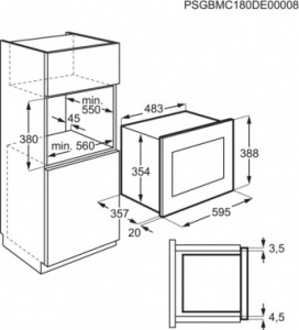 Микроволновая печь Electrolux LMS4253TMX 20л. 900Вт черный (встраиваемая)