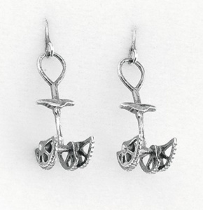 Серебрянные сережки френды