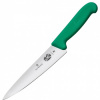 Нож кухонный Victorinox Fibrox (5.2004.15) стальной разделочный лезв.150мм прямая заточка зеленый
