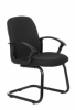 CH-808-LOW-V/#B Кресло Бюрократ CH-808-LOW-V черный 3C11 низк.спин. полозья металл черный
