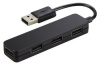 Разветвитель USB 2.0 Hama Slim 4порт. черный (00012324)