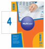 этикетки multilabel 40105148 a4 105x148.50мм 4шт на листе/80г/м2/100л./белый матовое самоклей. универсальная