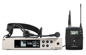 113193 Радиосистема [507517/509644] Sennheiser [EW 100 G4-ME3-A1], 470-516 МГц, 20 каналов, рэковый приёмник EM 100 G4, поясной передатчик SK 100 G4, головно
