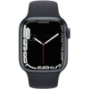 mkmx3ru/a apple watch series 7 gps - 41mm, алюминий темная ночь, спортивный ремешок цвета тёмная ночь
