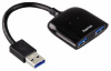 Разветвитель USB 3.0 Hama Mobil 2порт. черный (00054132)