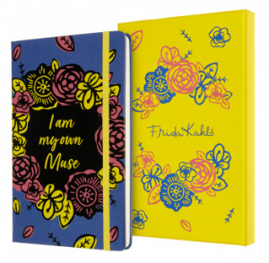 блокнот moleskine limited edition frida kahlo lefkqp062clt large 130х210мм 240стр. нелинованный твердая обложка подар.кор. синий/желтый