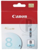 картридж струйный canon cli-8pc 0624b001 голубой для canon pixma pro 9000