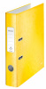 папка-регистратор leitz wow 10060016 a4 52мм лам.карт. желтый без. окант. вместимость 350 листов накл.на кор.