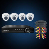 комплект видеонаблюдения 4ch + 4cam fe-104mhd kit dom falcon eye