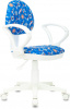 KD-3/WH/ARM/SEA Кресло детское Бюрократ KD-3/WH/ARM синий морская тематика sea крестов. пластик пластик белый