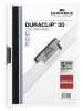 папка с клипом durable duraclip 2200-02 прозрач. верх.лист a4 1-30лист. белый