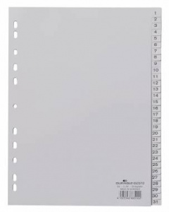 разделитель индексный durable 6523-10 a4 пластик 31 индексов 1-31