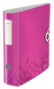 папка-регистратор leitz wow 11060023 a4 82мм полифом розовый металлик