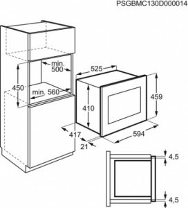 Микроволновая печь Electrolux KMFD264TEX 26л. 900Вт черный/нержавеющая сталь (встраиваемая)