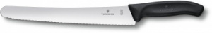 Нож кухонный Victorinox Swiss Classic (6.8633.26B) стальной для хлеба лезв.260мм серрейт. заточка черный блистер
