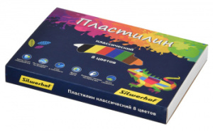 пластилин silwerhof 956151-08 цветландия 8цв. 160гр. стек картон.кор.