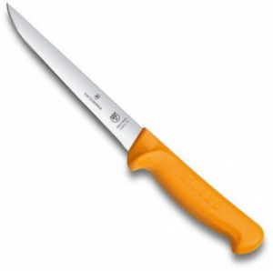 Нож кухонный Victorinox Swibo (5.8401.16) стальной обвалочный лезв.160мм прямая заточка оранжевый