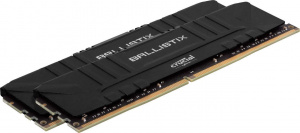 BL2K8G36C16U4B Модуль памяти CRUCIAL Ballistix Gaming DDR4 Общий объём памяти 16Гб Module capacity 8Гб Количество 2 3600 МГц Множитель частоты шины 16 1.35 В черный