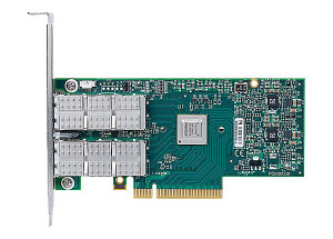 MCX354A-QCBT Mellanox ConnectX®-3 VPI adapter card, dual-port QSFP, QDR IB (40Gb/s) and 10GbE, PCIe3.0 x8 8GT/s, tall bracket, RoHS R6