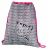 сумка для обуви hama lovely cat 00139113 серый/розовый 33x40см 1 отдел. б/карм. полиэстер
