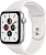 смарт-часы apple watch se a2352 44мм oled корп.серебристый рем.белый разм.брасл.:140-220мм (mydq2b/a)