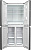 426797 холодильник weissgauff wcd 337 nfb черное стекло (трехкамерный)