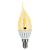 c4ug40elc ecola candle led premium 4,0w 220v e14 золотистая 320° прозрачная свеча на ветру искристая точка (керамика) 125х37