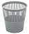 корзина для бумаг стамм кр22 круглая 9л. пластик перфорированный серый