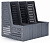лоток вертикальный deli 79005black 3отд. складной a4 250х255х260мм черный пластик