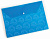 конверт на кнопке бюрократ -pk810blu a4 с рисунком "листочки" пластик 0.18мм синий