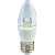 c7qv60elc ecola candle led premium 6,0w 220v e27 4000k прозрачная свеча с линзой (композит) 105x35