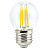 n7gv50elc ecola globe led 5,0w g45 220v e27 4000k 360° filament прозр. нитевидный шар (ra 80, 100 lm/w) 68х45