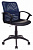Кресло Бюрократ CH-590/BL/BLACK спинка сетка синий сиденье черный искусственная кожа