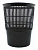 корзина для бумаг silwerhof 671002 круглая 14л. пластик черный