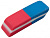 1591723 ластик buro b&r 41x14x8мм резина термопластичная красный/синий