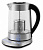 Чайник электрический Kitfort KT-674 1.7л. 2400Вт серебристый (корпус: стекло)
