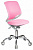 Кресло детское Бюрократ KD-7/TW-13A розовый TW-13A крестовина хром колеса серый (пластик серый)