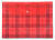 конверт на кнопке бюрократ -pk801ared a4 с рисунком "клетка" пластик 0.18мм красный