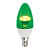 c4cg30elc ecola candle led color 3,0w 220v e14 green зеленая (насыщенный цвет) прозрачная свеча искристая пирамида 98x36