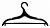 Вешалка-плечики VPL15 черный для легкой одежды пласт.