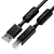 gcr-52078 gcr кабель для принтера, мфу prof 1.5m usb 2.0, am/bm, черный, ферр кольца, 28/24 awg, экран, армир, морозост (upc10)