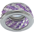 fp1655eff ecola mr16 dl1655 gu5.3 встр. круглый с хруст.(3 ряда) и ободком - прозрачный и аметист/ хром 63x85 (кd74)
